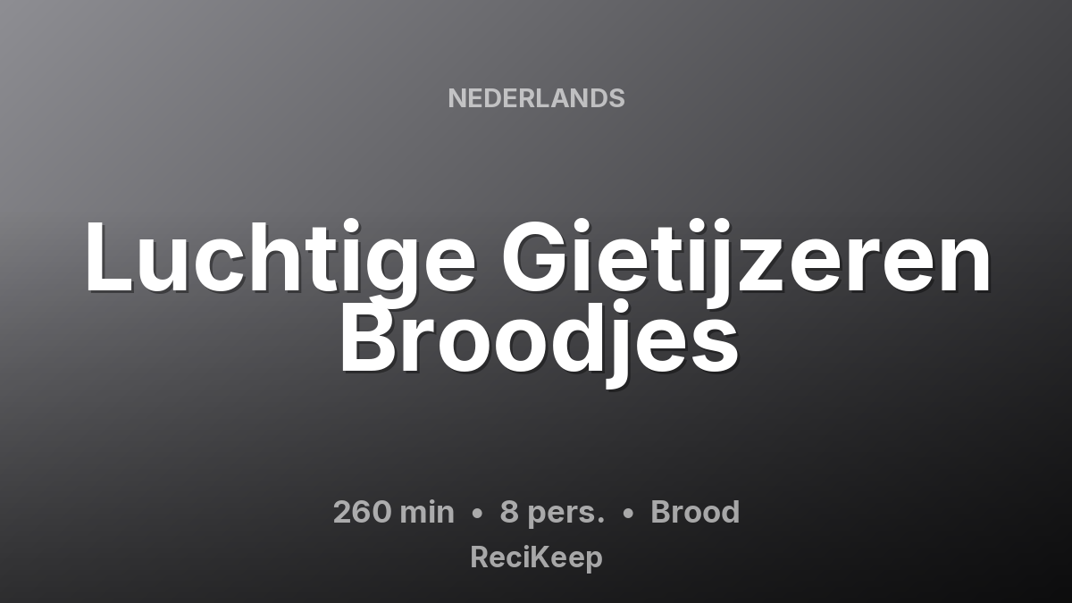 Receptkaart Luchtige Gietijzeren Broodjes – Brood