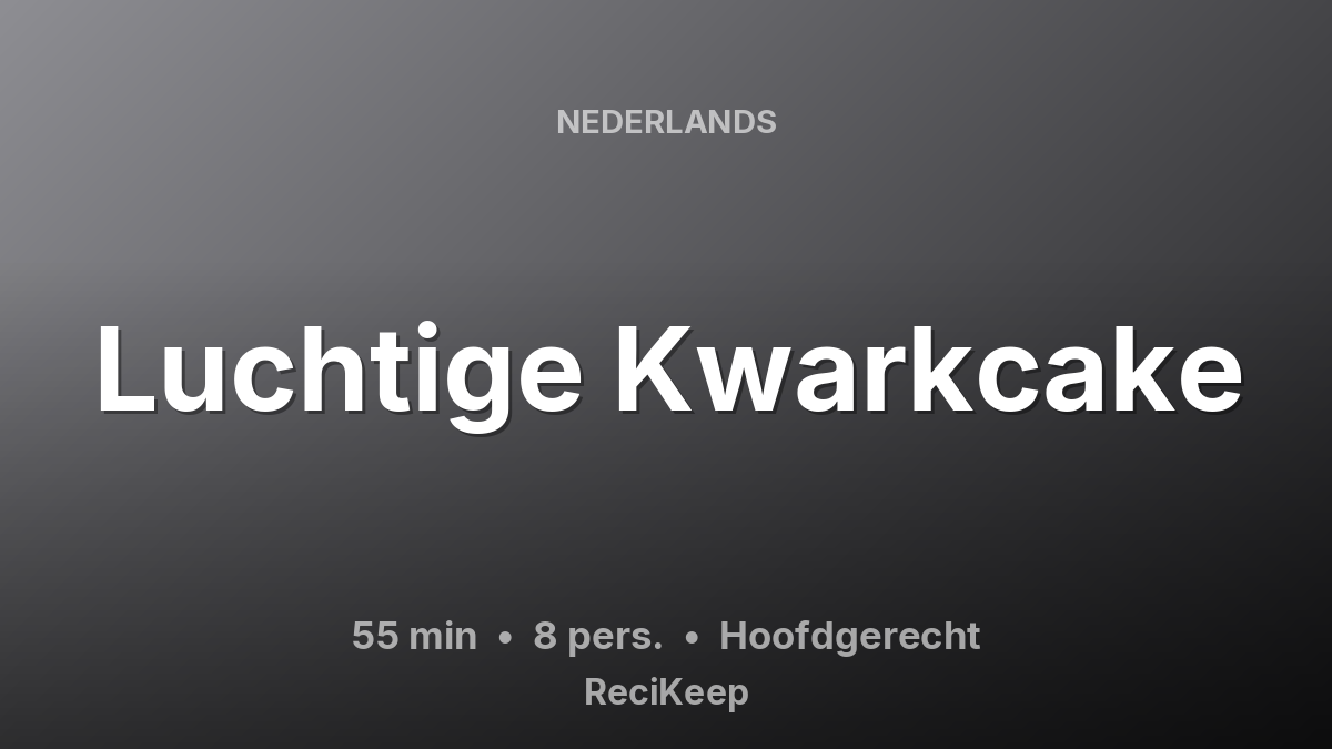 Receptkaart Luchtige Kwarkcake – Hoofdgerecht