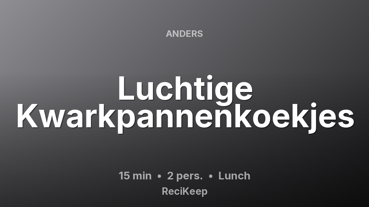 Receptkaart Luchtige Kwarkpannenkoekjes – Lunch