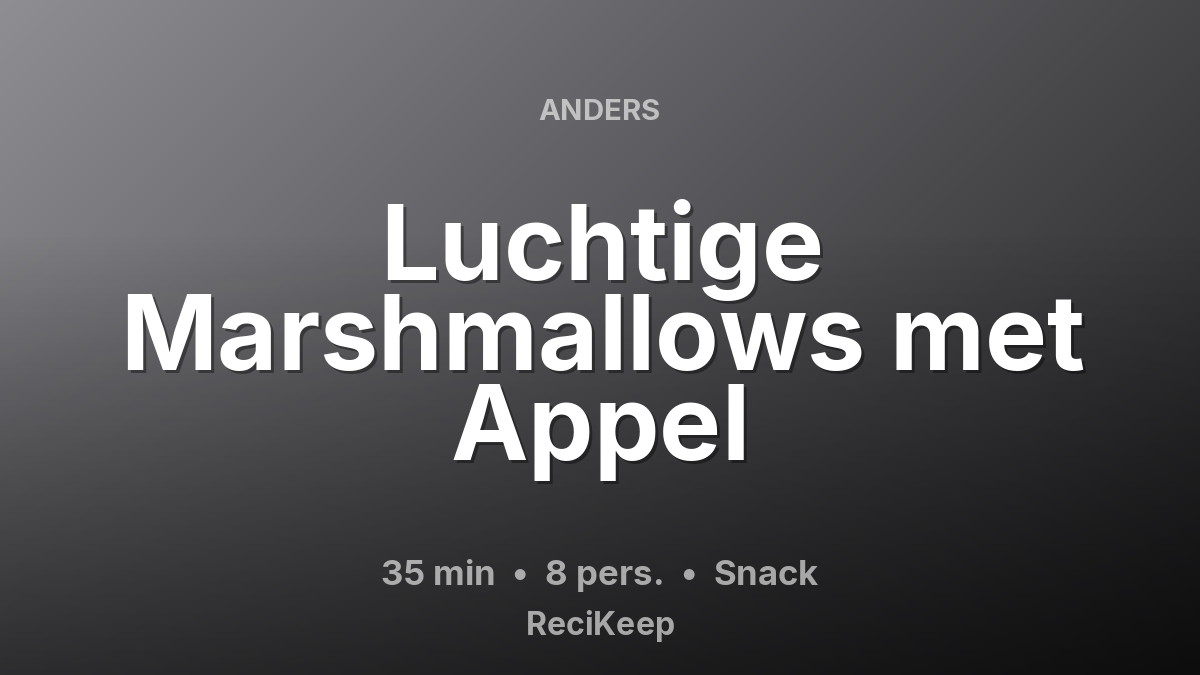 Receptkaart Luchtige Marshmallows met Appel – Snack