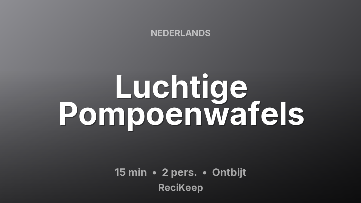 Receptkaart Luchtige Pompoenwafels – Ontbijt