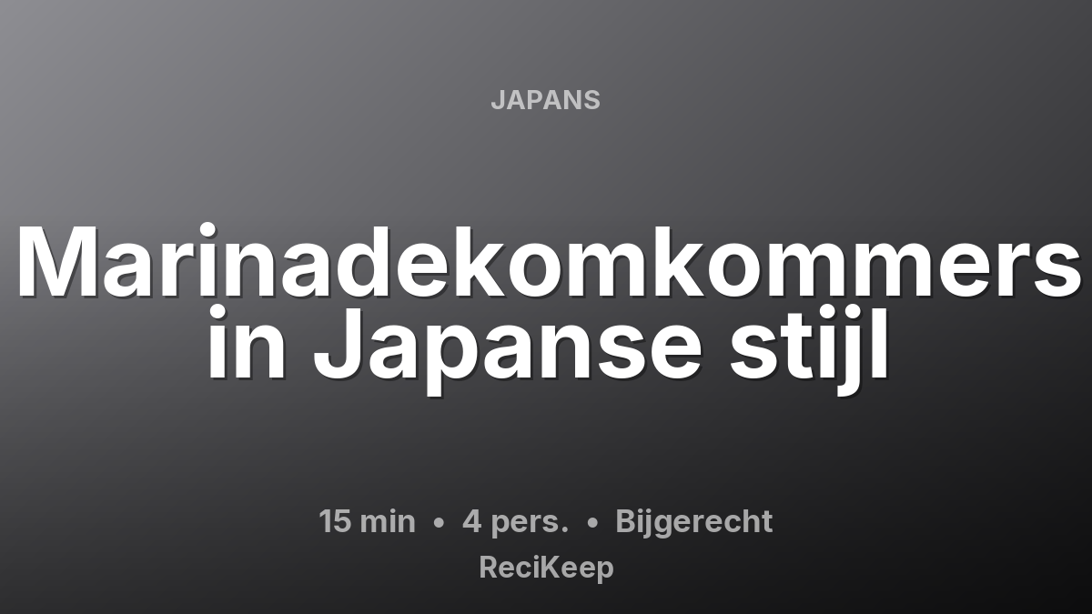 Receptkaart Marinadekomkommers in Japanse stijl – Bijgerecht