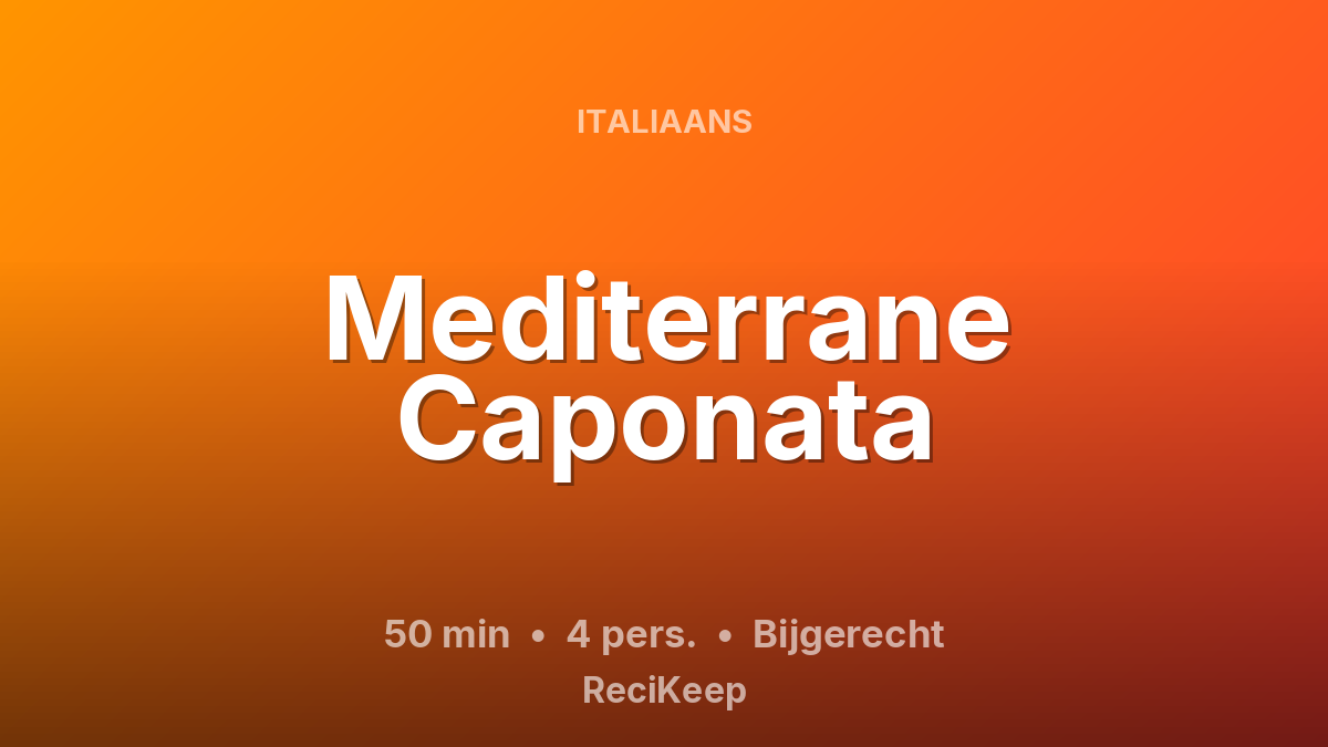 Receptkaart Mediterrane Caponata – Bijgerecht