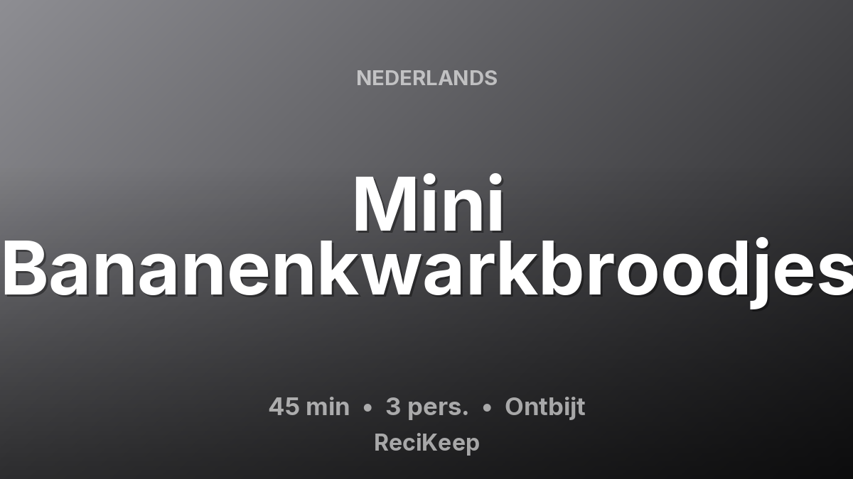 Receptkaart Mini Bananenkwarkbroodjes – Ontbijt