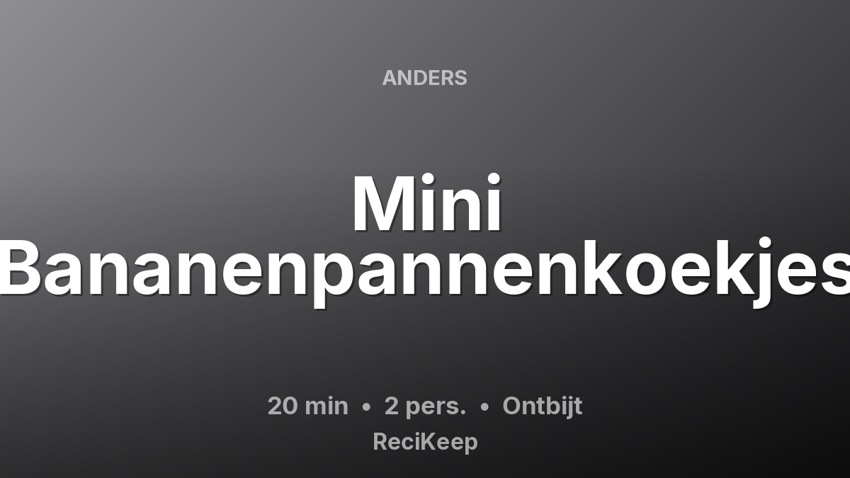 Receptkaart Mini Bananenpannenkoekjes – Ontbijt