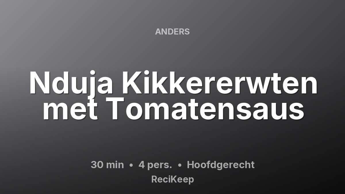 Receptkaart Nduja Kikkererwten met Tomatensaus – Hoofdgerecht