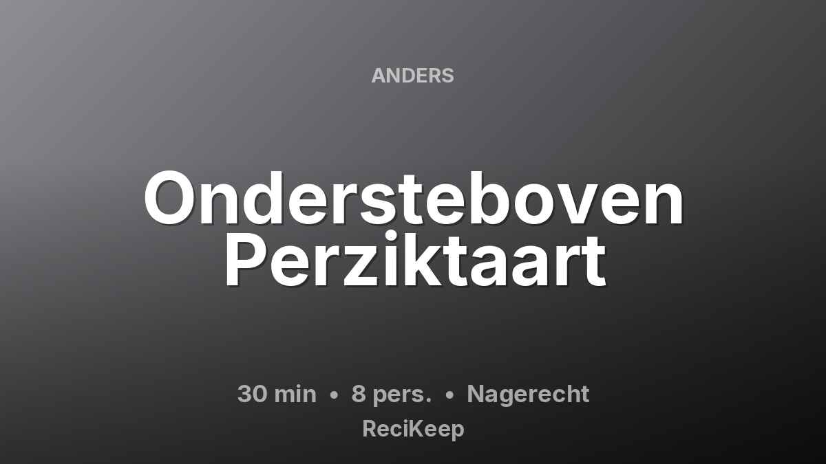 Receptkaart Ondersteboven Perziktaart – Nagerecht