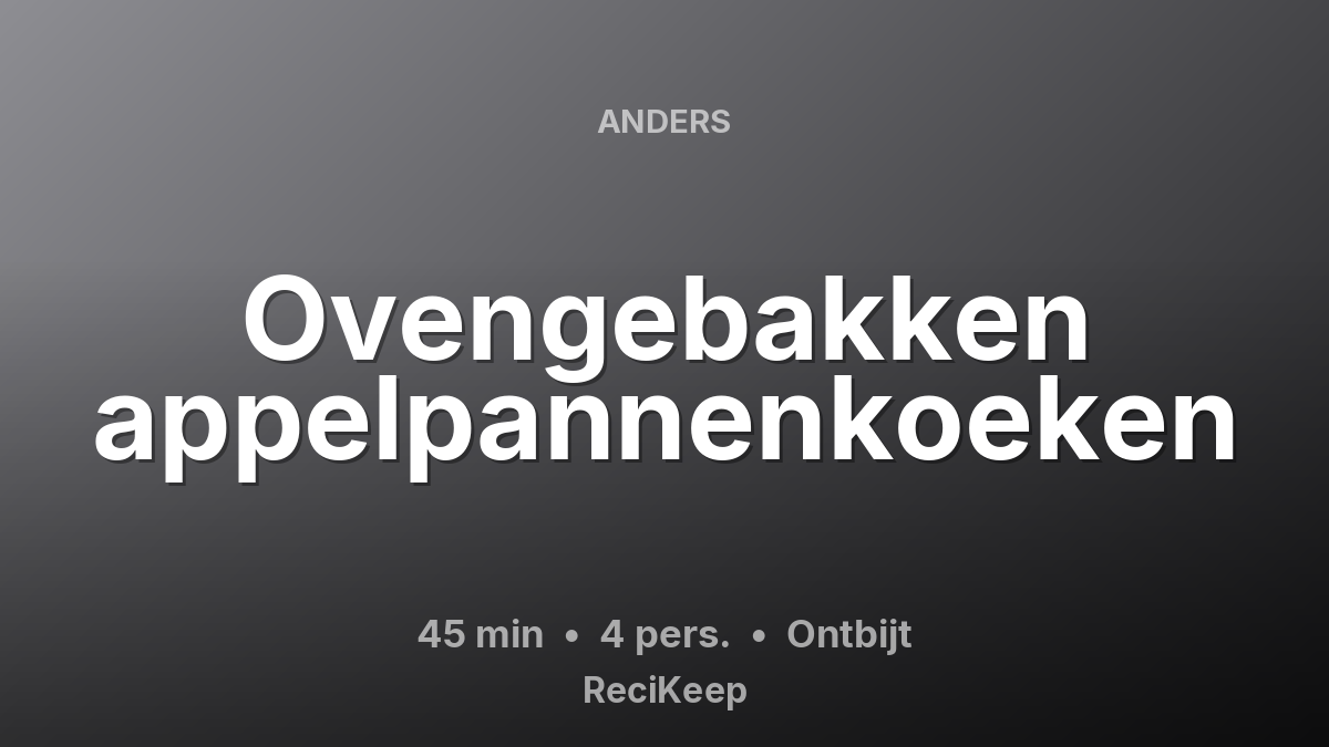 Receptkaart Ovengebakken appelpannenkoeken – Ontbijt