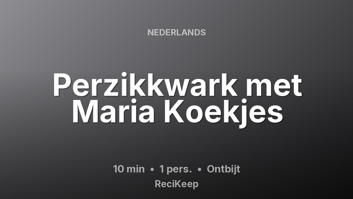 Receptkaart Perzikkwark met Maria Koekjes – Ontbijt