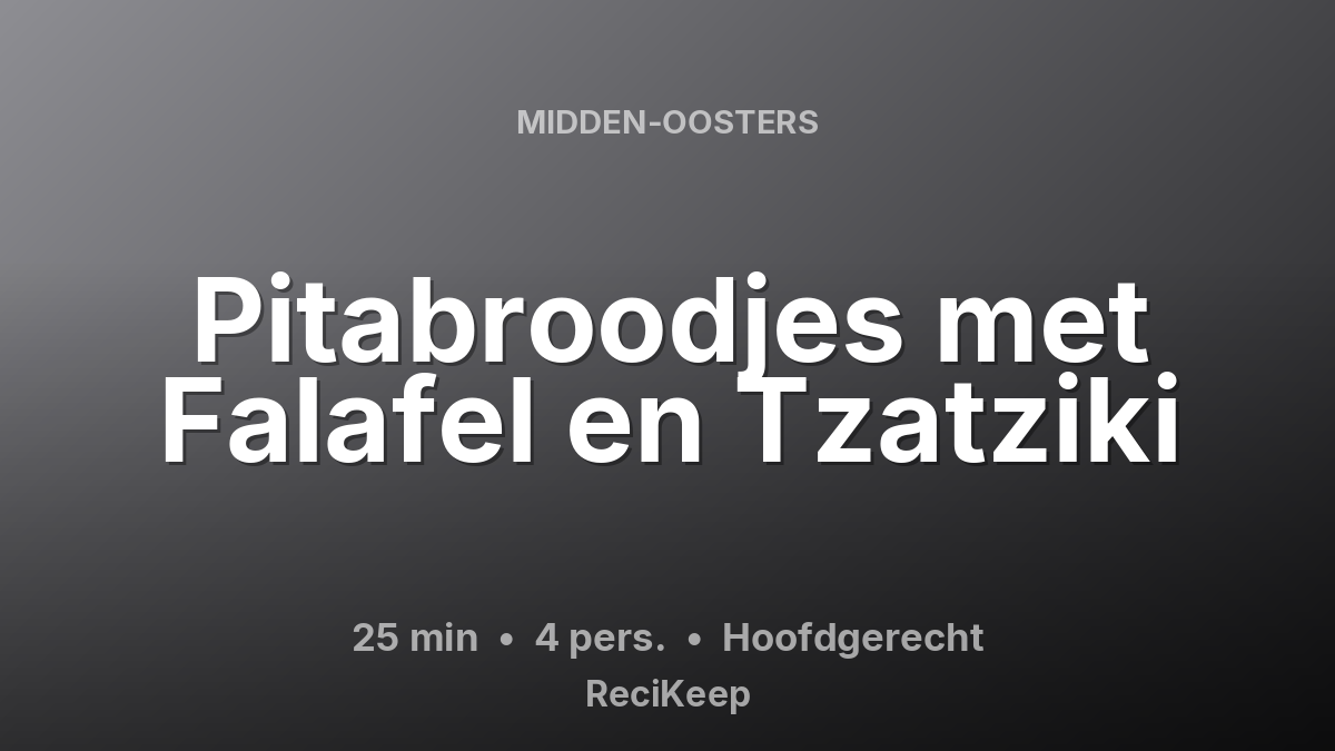Receptkaart Pitabroodjes met Falafel en Tzatziki – Hoofdgerecht