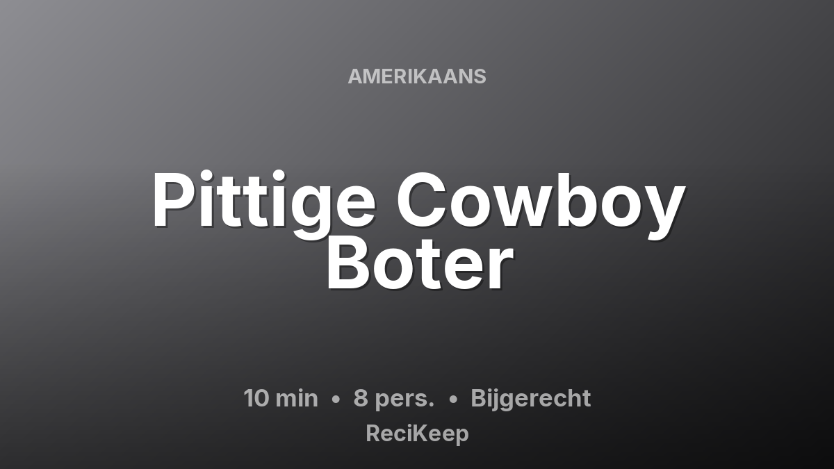 Receptkaart Pittige Cowboy Boter – Bijgerecht