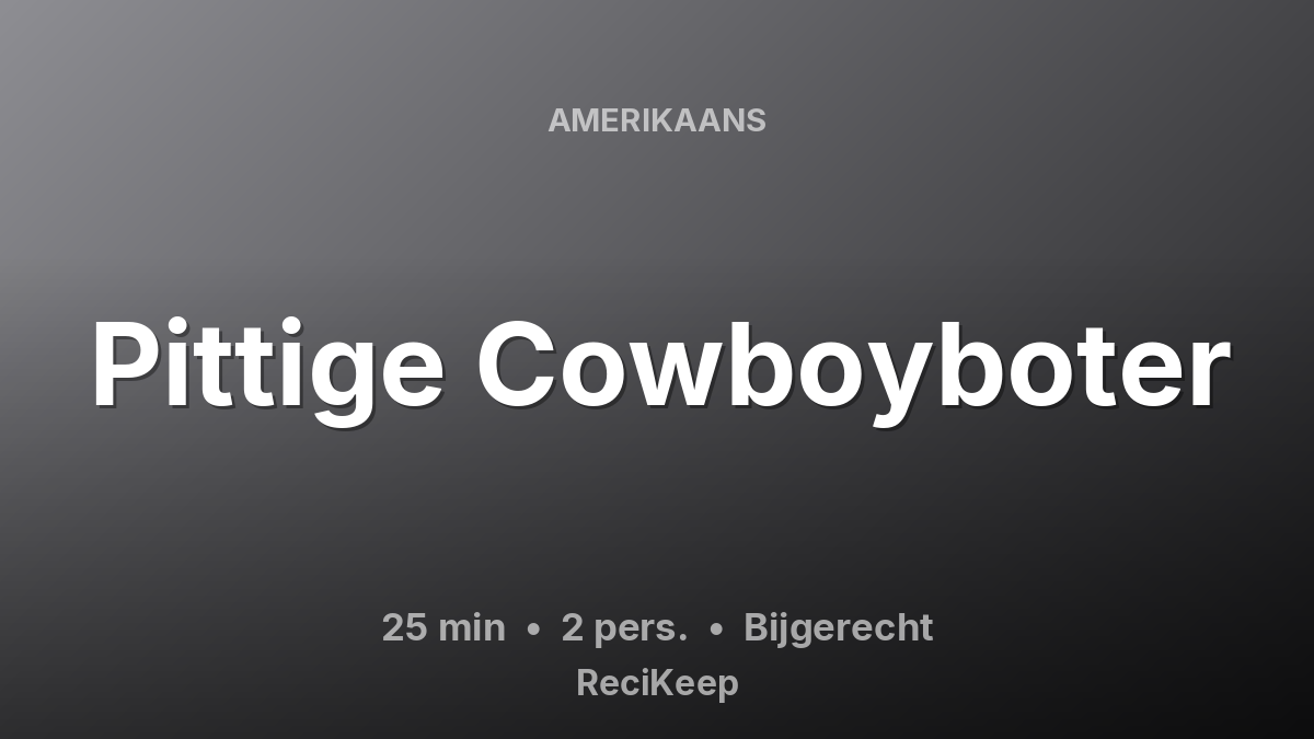 Receptkaart Pittige Cowboyboter – Bijgerecht