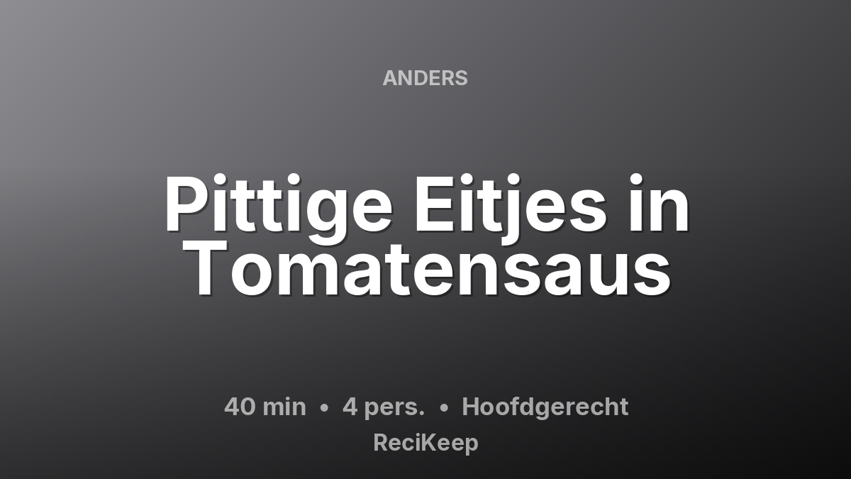Receptkaart Pittige Eitjes in Tomatensaus – Hoofdgerecht