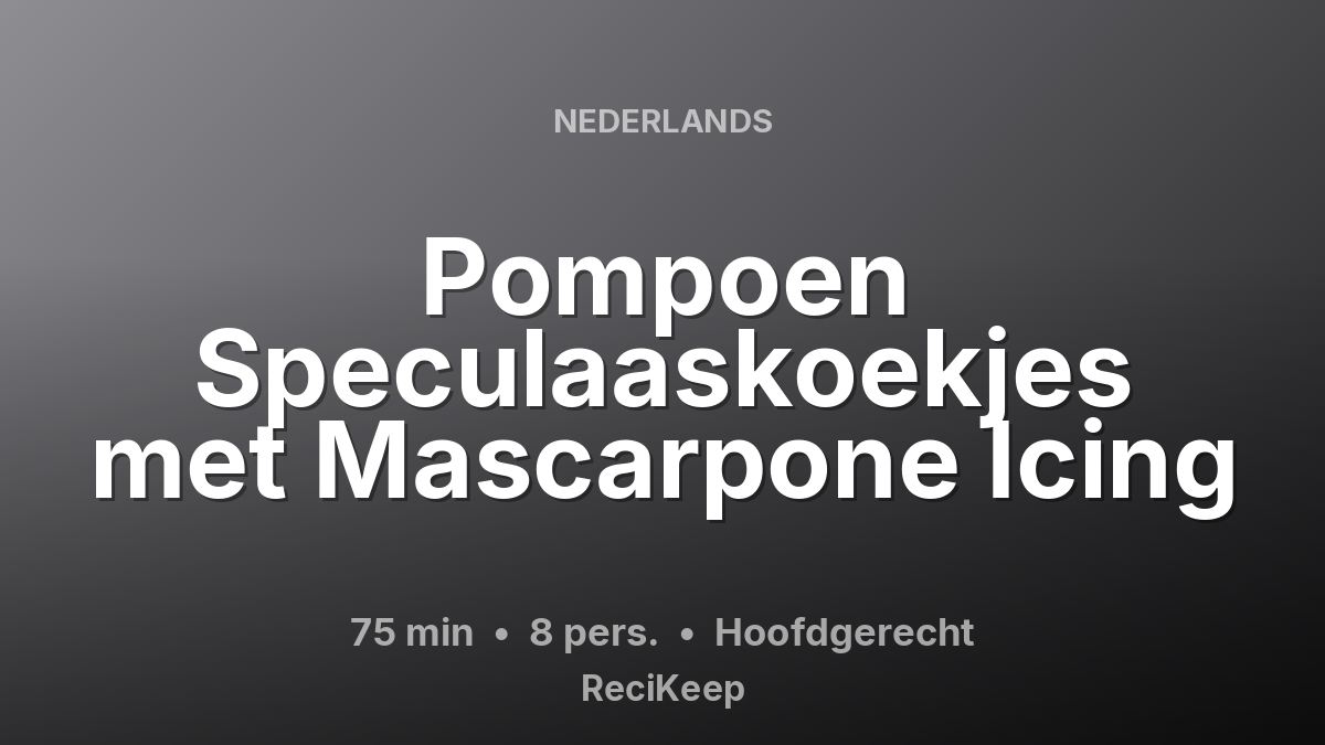 Receptkaart Pompoen Speculaaskoekjes met Mascarpone Icing – Hoofdgerecht