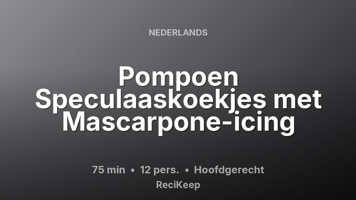 Receptkaart Pompoen Speculaaskoekjes met Mascarpone-icing – Hoofdgerecht