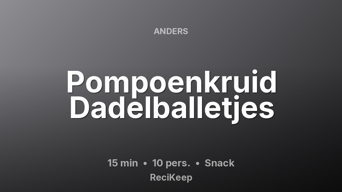 Receptkaart Pompoenkruid Dadelballetjes – Snack