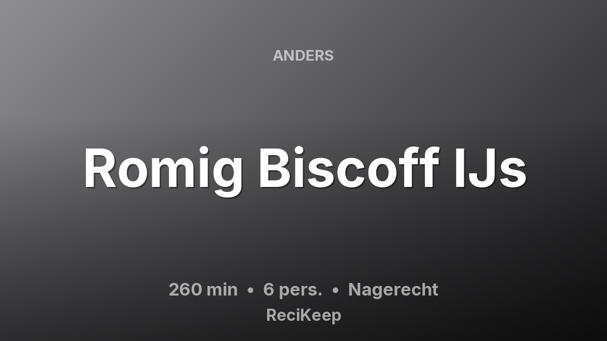 Receptkaart Romig Biscoff IJs – Nagerecht