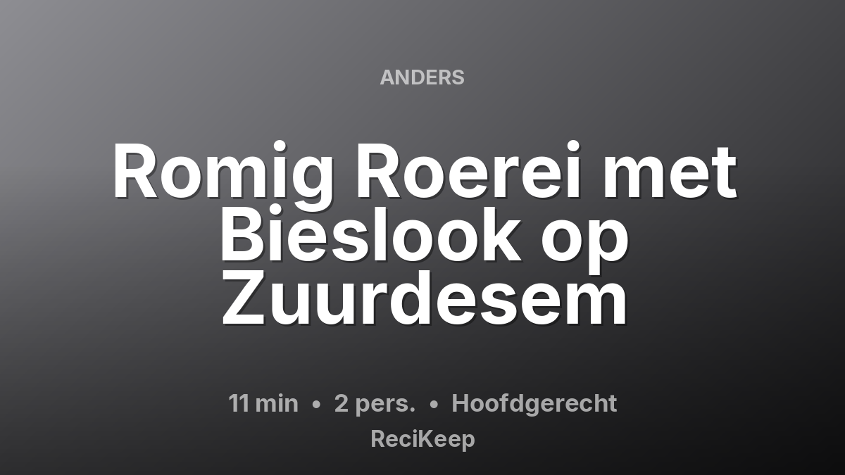 Receptkaart Romig Roerei met Bieslook op Zuurdesem – Hoofdgerecht