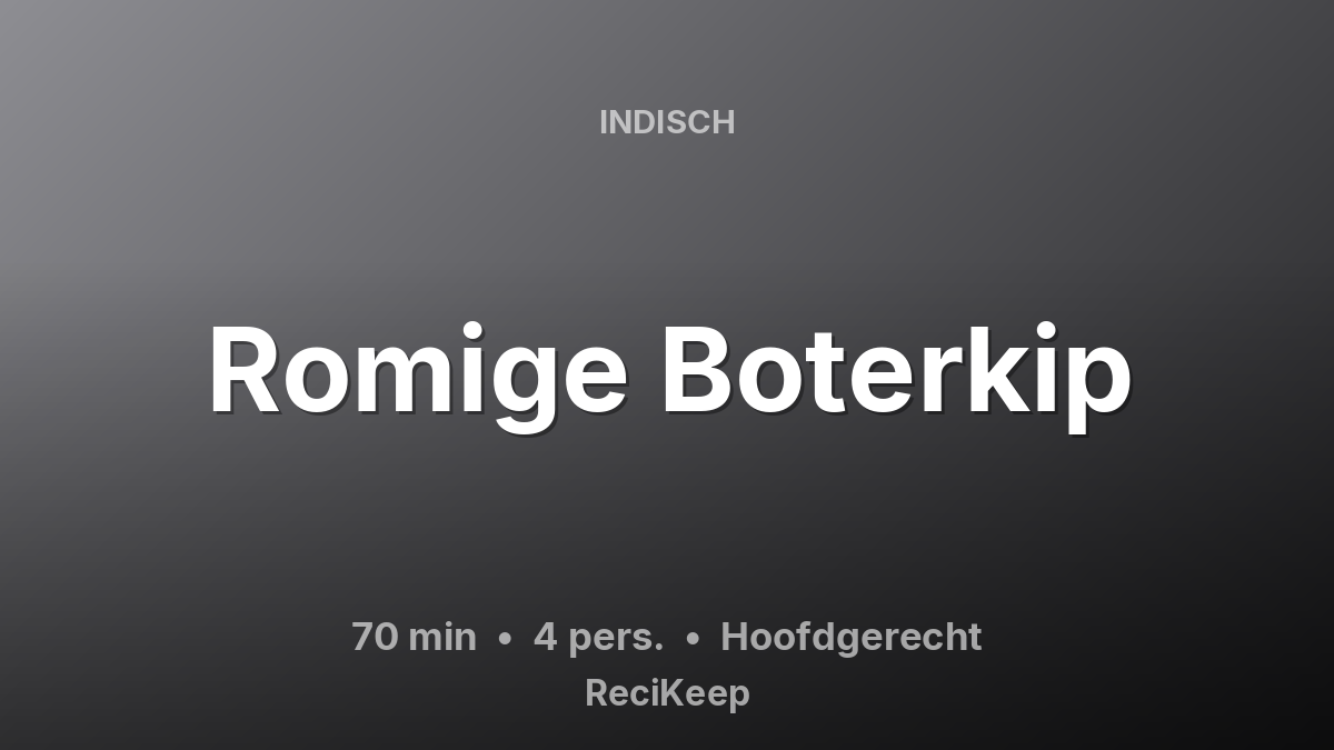 Receptkaart Romige Boterkip – Hoofdgerecht