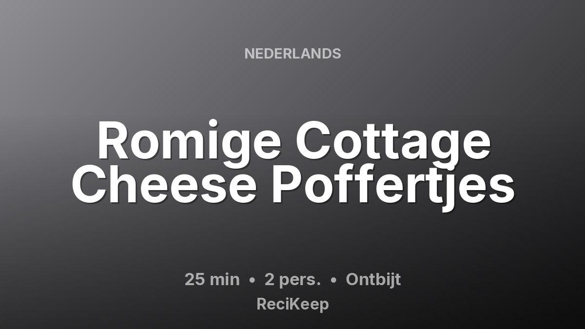 Receptkaart Romige Cottage Cheese Poffertjes – Ontbijt