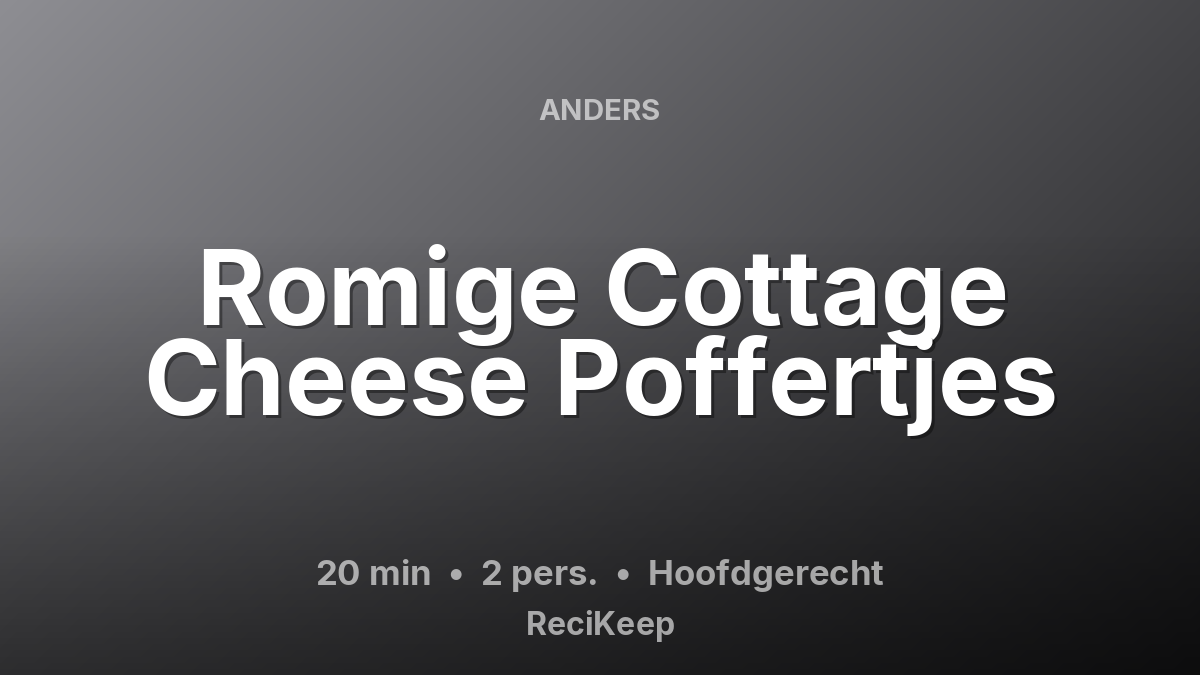 Receptkaart Romige Cottage Cheese Poffertjes – Hoofdgerecht