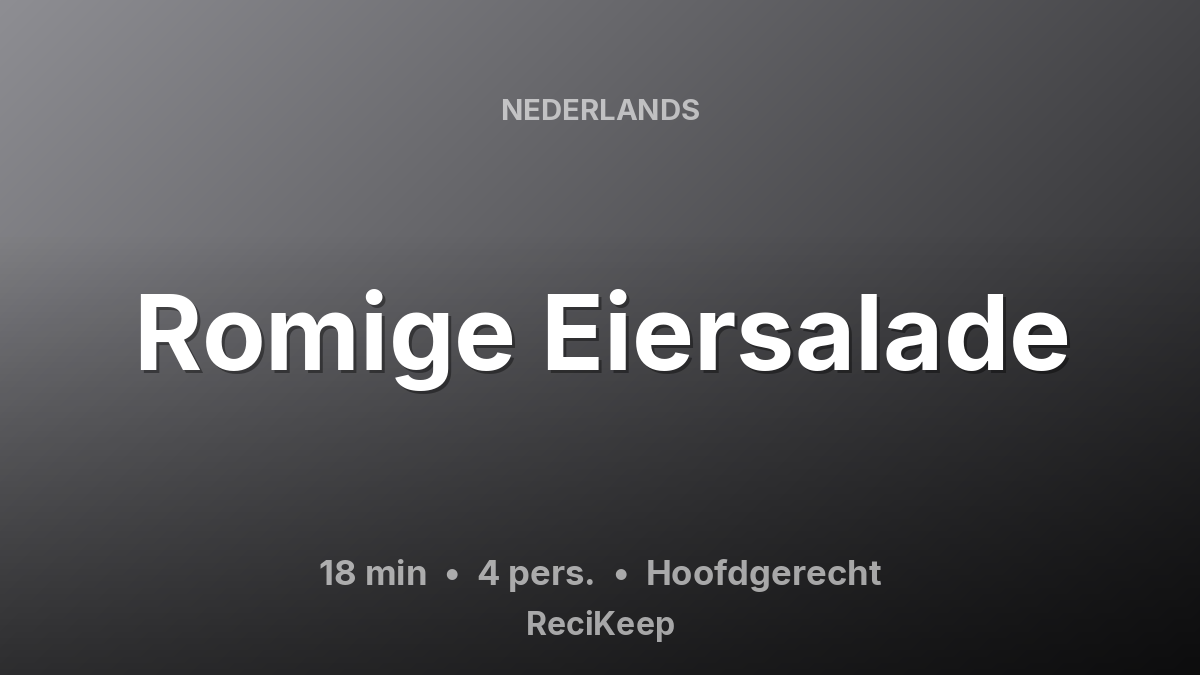 Receptkaart Romige Eiersalade – Hoofdgerecht