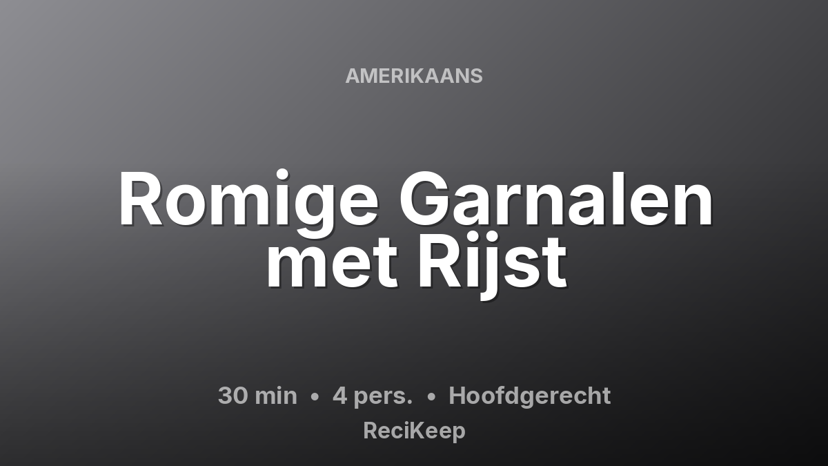 Receptkaart Romige Garnalen met Rijst – Hoofdgerecht