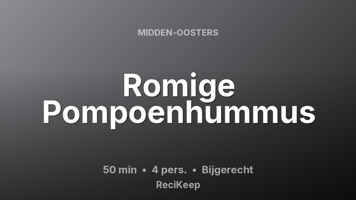 Receptkaart Romige Pompoenhummus – Bijgerecht