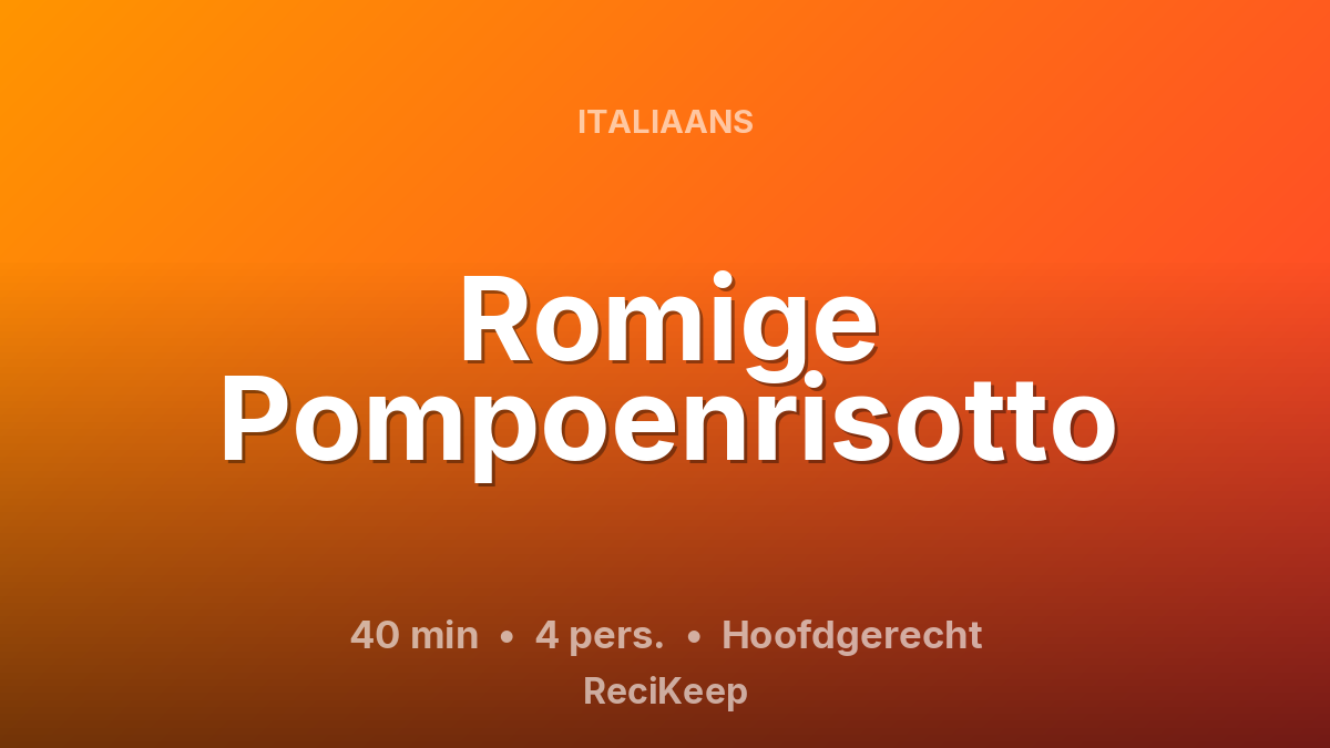 Receptkaart Romige Pompoenrisotto – Hoofdgerecht
