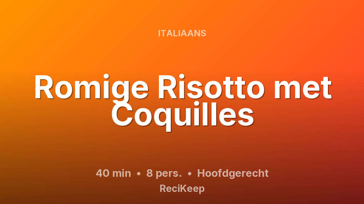 Receptkaart Romige Risotto met Coquilles – Hoofdgerecht