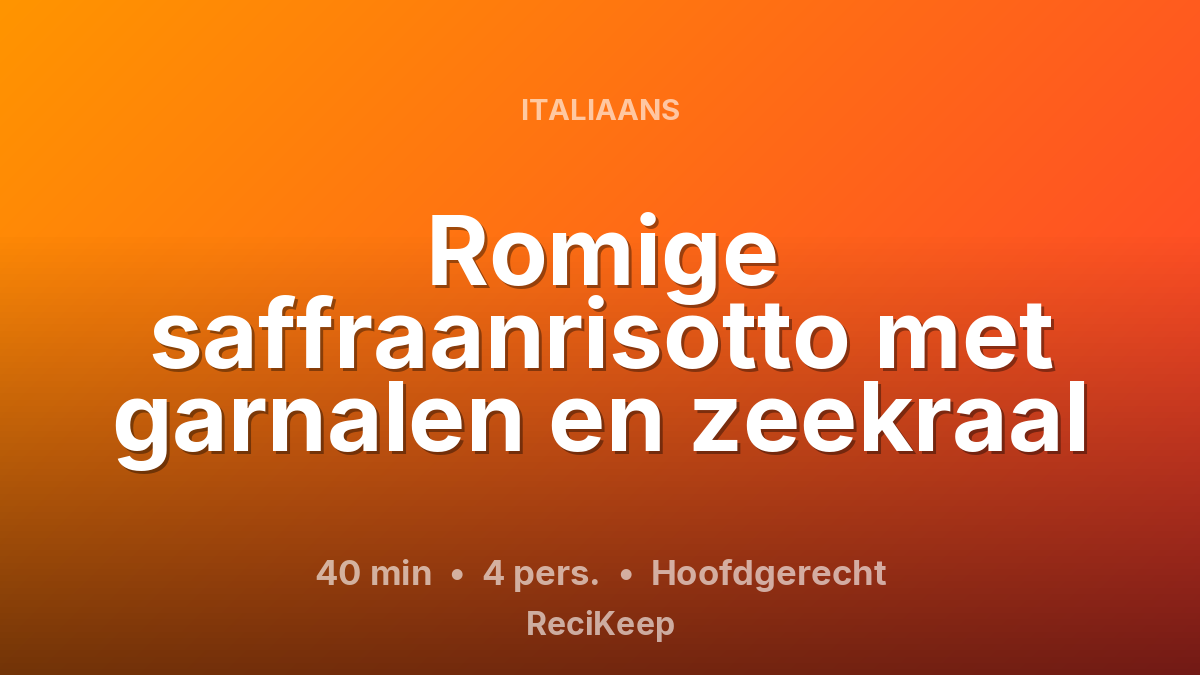 Receptkaart Romige saffraanrisotto met garnalen en zeekraal – Hoofdgerecht