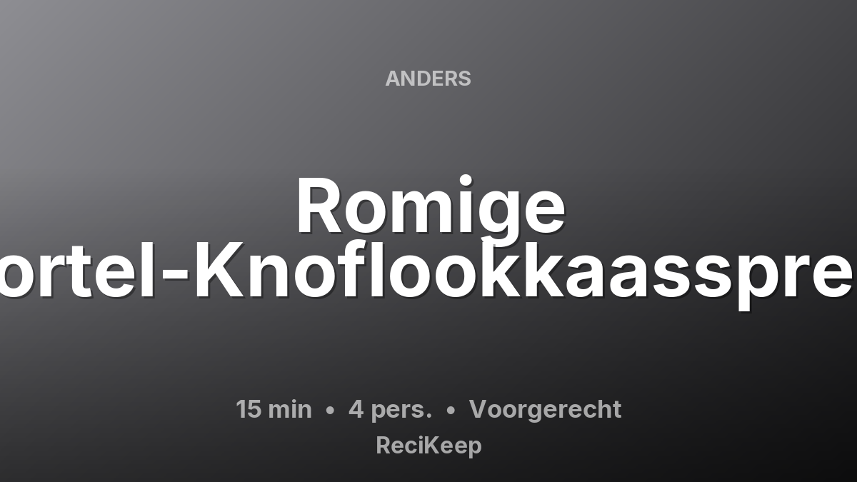 Receptkaart Romige Wortel-Knoflookkaasspread – Voorgerecht