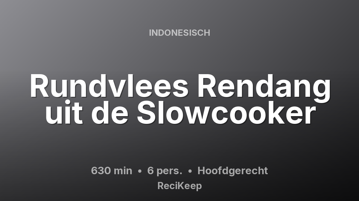 Receptkaart Rundvlees Rendang uit de Slowcooker – Hoofdgerecht