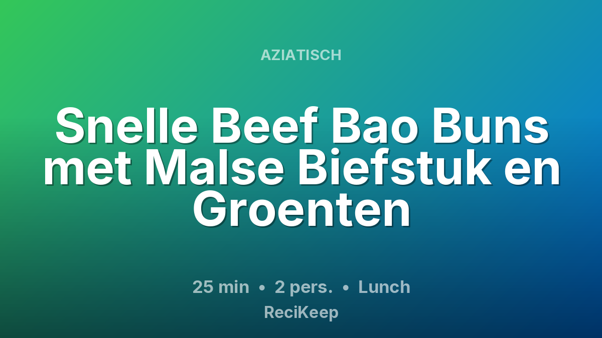 Receptkaart Snelle Beef Bao Buns met Malse Biefstuk en Groenten – Lunch