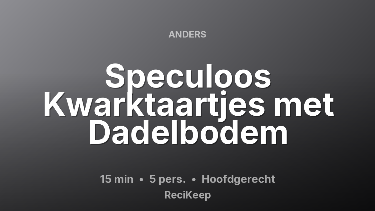 Receptkaart Speculoos Kwarktaartjes met Dadelbodem – Hoofdgerecht