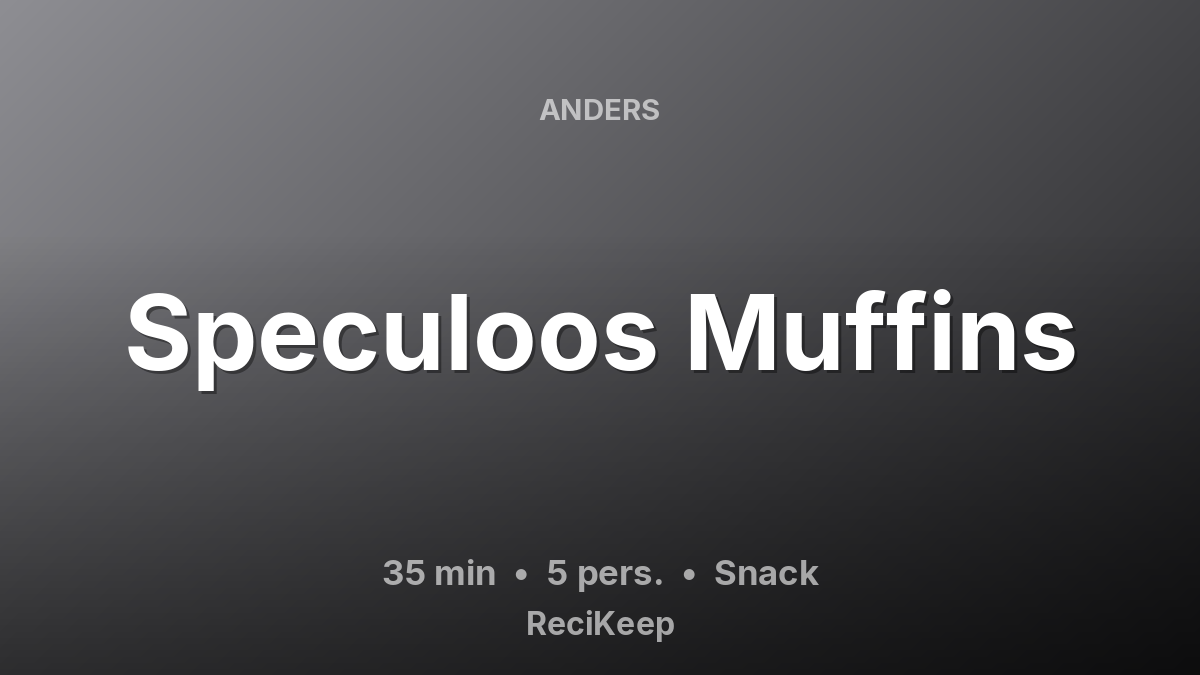 Receptkaart Speculoos Muffins – Snack