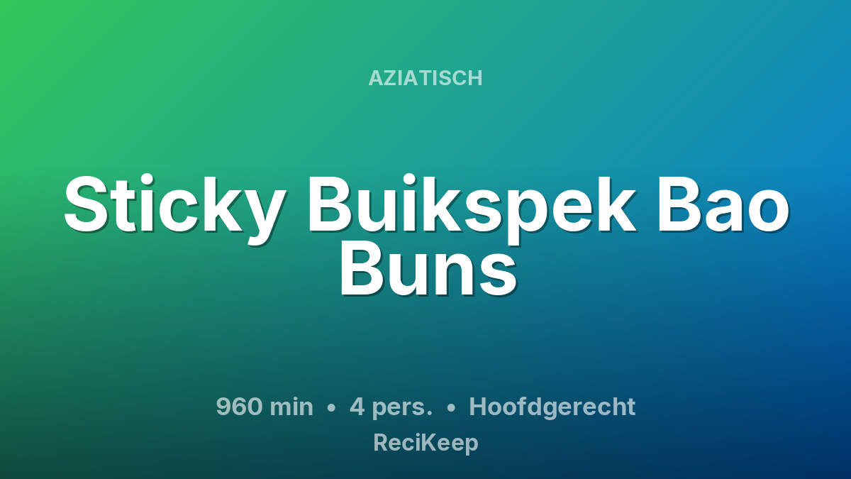 Receptkaart Sticky Buikspek Bao Buns – Hoofdgerecht