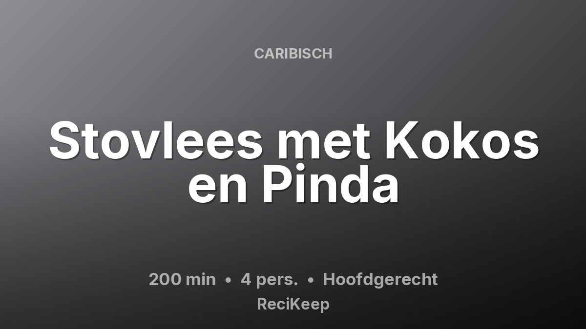 Receptkaart Stovlees met Kokos en Pinda – Hoofdgerecht