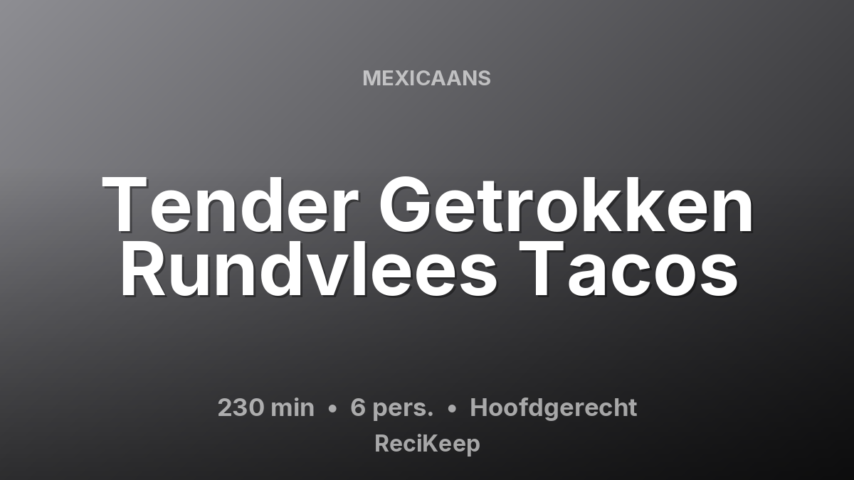 Receptkaart Tender Getrokken Rundvlees Tacos – Hoofdgerecht