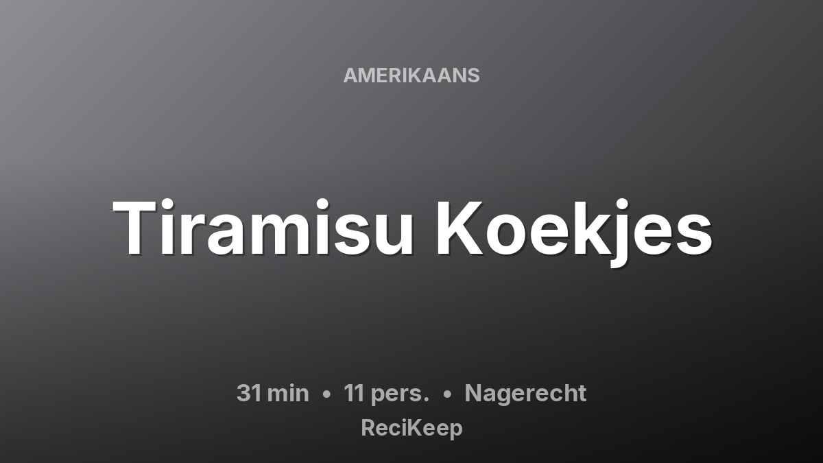 Receptkaart Tiramisu Koekjes – Nagerecht