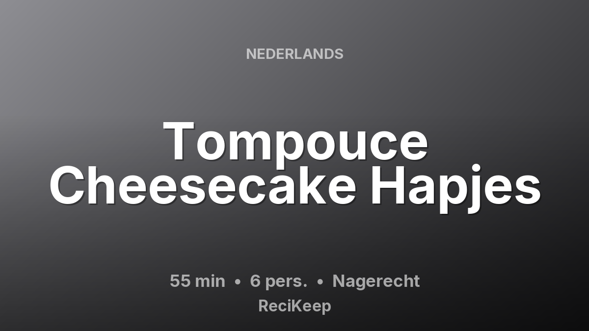 Receptkaart Tompouce Cheesecake Hapjes – Nagerecht