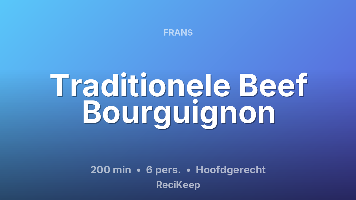 Receptkaart Traditionele Beef Bourguignon – Hoofdgerecht