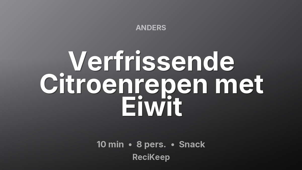 Receptkaart Verfrissende Citroenrepen met Eiwit – Snack