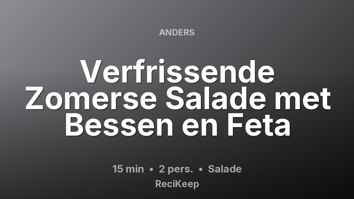 Receptkaart Verfrissende Zomerse Salade met Bessen en Feta – Salade