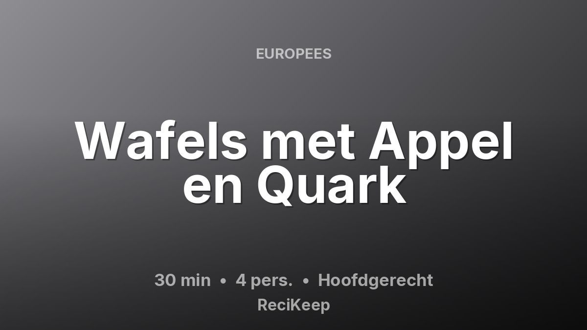 Receptkaart Wafels met Appel en Quark – Hoofdgerecht