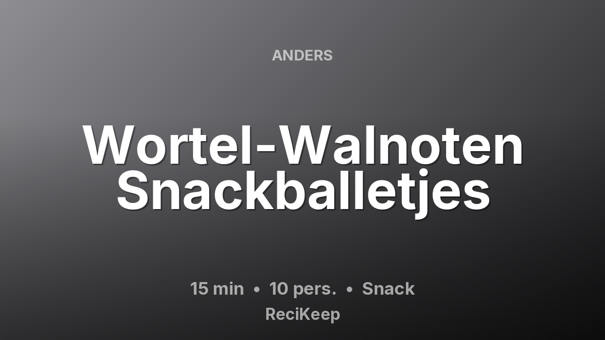 Receptkaart Wortel-Walnoten Snackballetjes – Snack