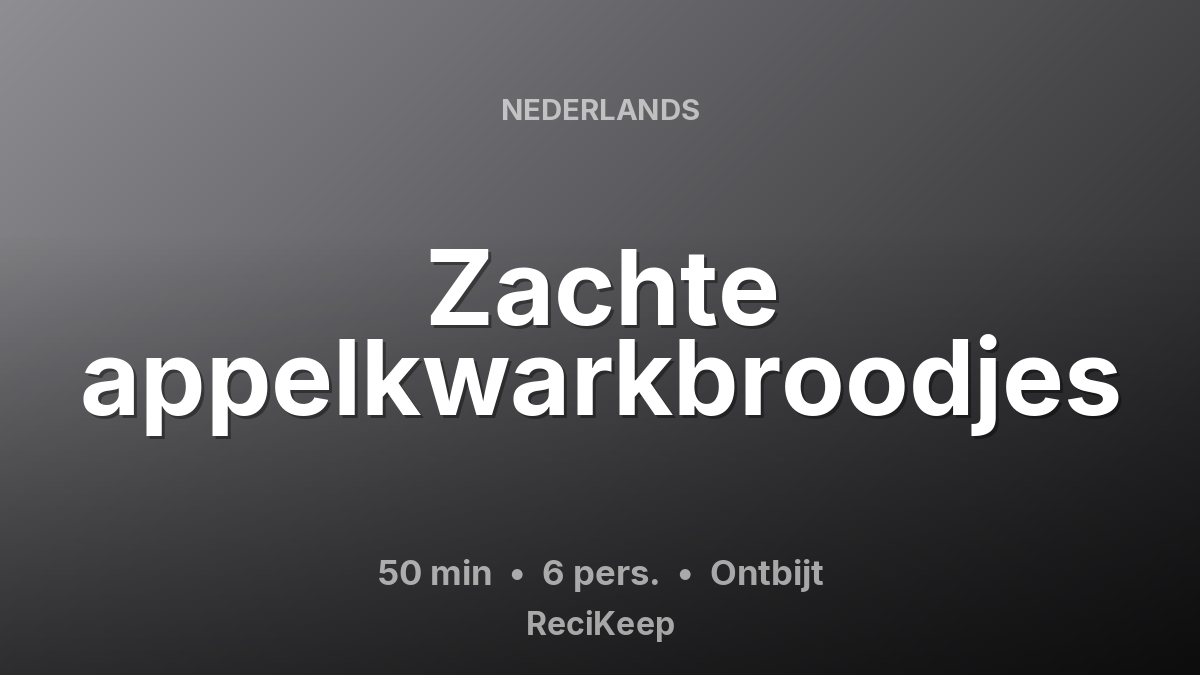 Receptkaart Zachte appelkwarkbroodjes – Ontbijt