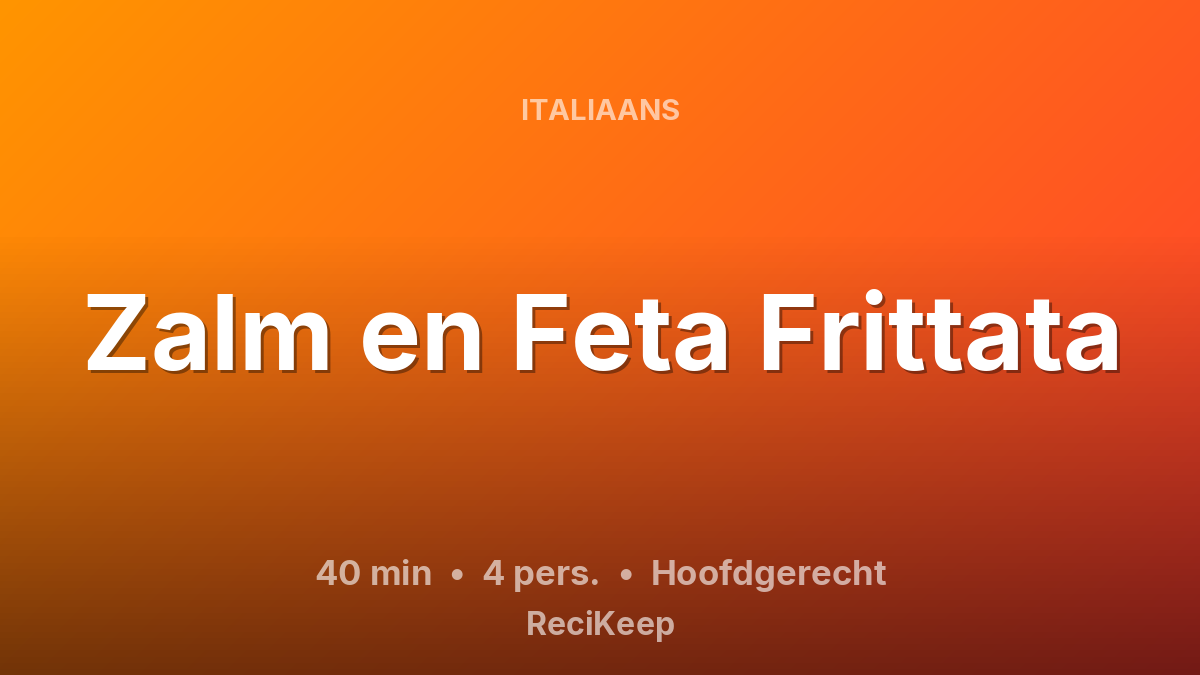 Receptkaart Zalm en Feta Frittata – Hoofdgerecht