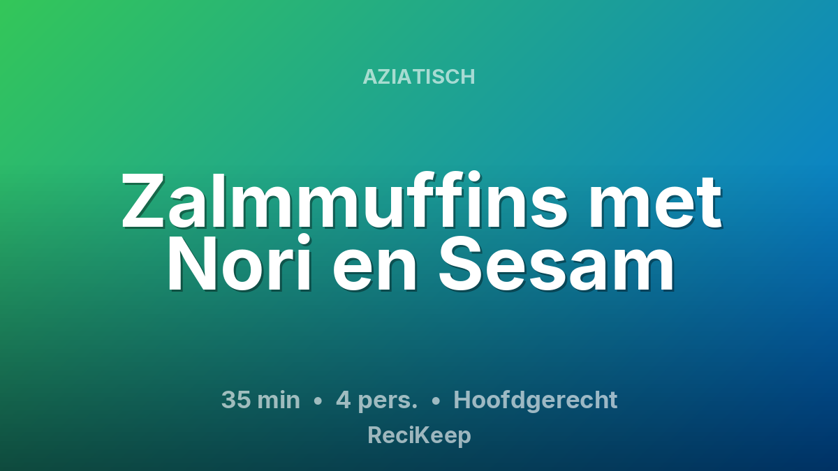 Receptkaart Zalmmuffins met Nori en Sesam – Hoofdgerecht