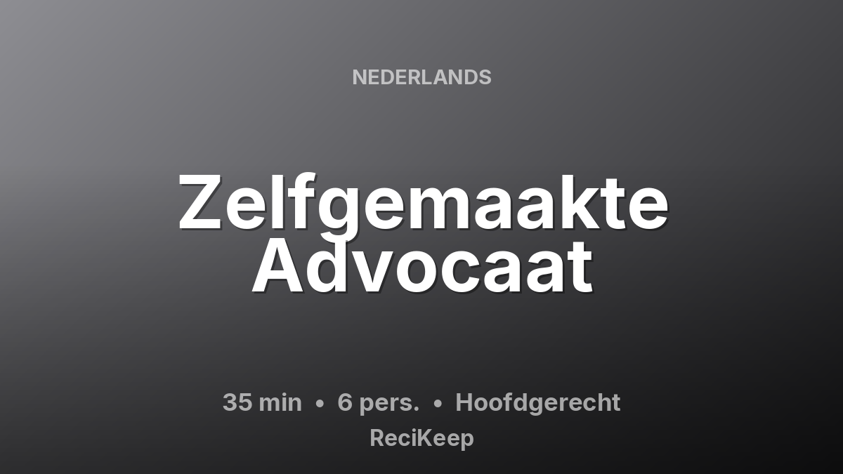 Receptkaart Zelfgemaakte Advocaat – Hoofdgerecht
